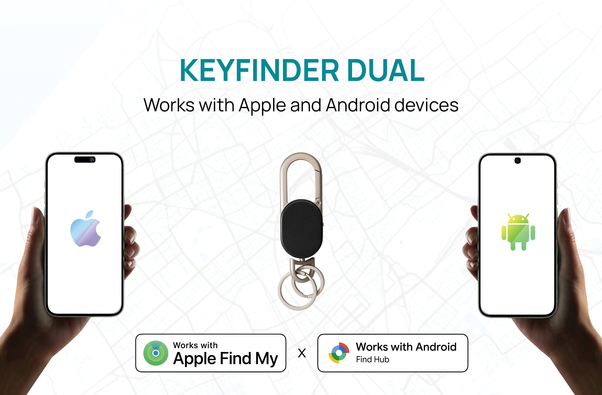 Keyfinder Dual -avaimenperä paikannuksella