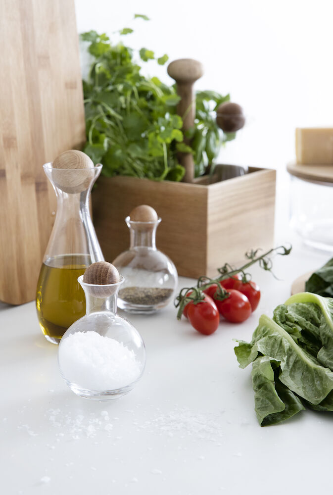 Nature öljy-/ viinietikkapullot korkkikuulalla, 2 kpl setti